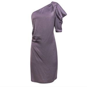 BCBG One Shoulder Silky Dress with Ruching on the side